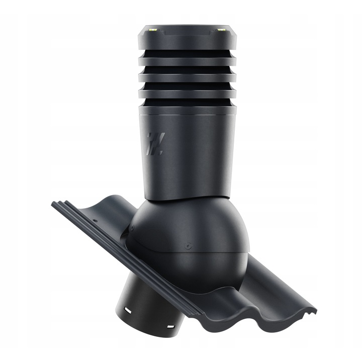 Kominek ventilator ECOLINE Premium, Krono-Plast, 150mm, set complet, negru