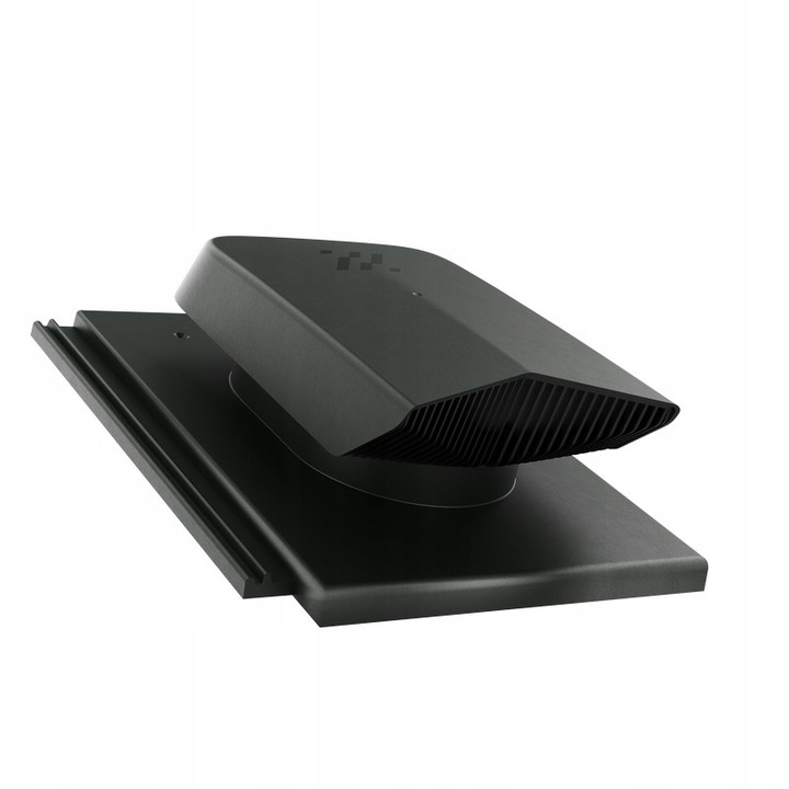 Ventilator polaciowy Krono-Plast, grafit, 11cm, set cu baza dachowkowa