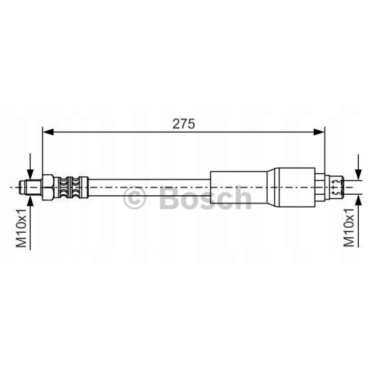Conducta de frana elastica Bosch 1987476649 pentru BMW 7 E38, lungime 275mm, filet M10x1
