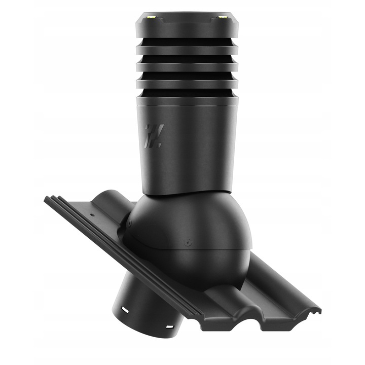 Kominek ventilator ECOLINE Premium 125mm, Krono-Plast, pentru acoperisuri betonice, set complet, rezistent la UV, culoare variabila