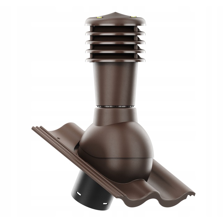 Kominek Ventilatie EcoLine, Krono-Plast, 125mm, beton, set complet