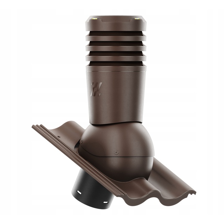 Kominek wentylacyjny Krono-Plast ECOLINE Premium, 125mm, set complet, color grafit