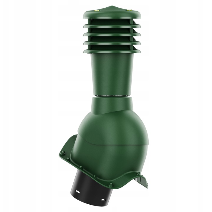 Kominek ventilator neizolat SMARTLINE 125mm, verde RAL 6020, set complet cu accesorii