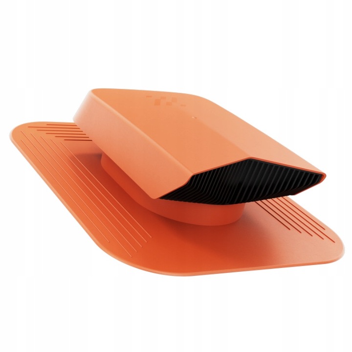 Ventilator polaciowy Krono-Plast, pentru gont si papa, 11cm, 46x37cm, culoare caramida RAL 8004, set complet