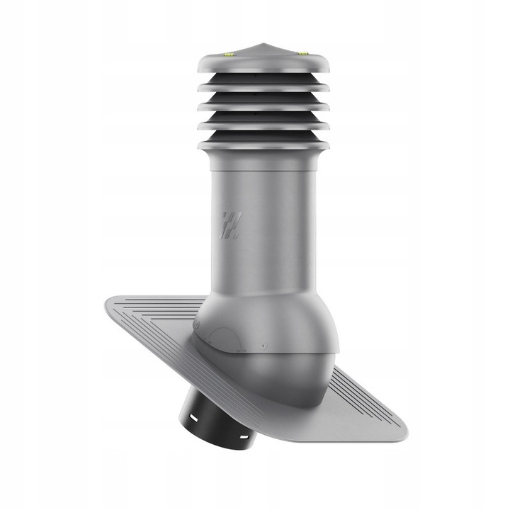 Componente acoperis, HiVent, 125 mm, grafit, set cu nivela si baza pentru gont/papa