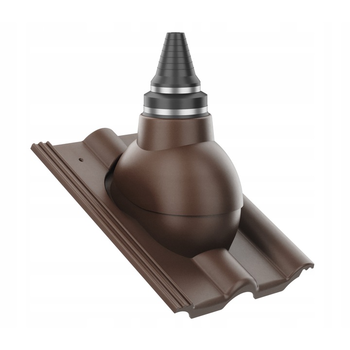 Prajire antena Krono-Plast, set cu baza pentru NELSKAMP SIGMA, culoare maro, dimensiuni 420xmm