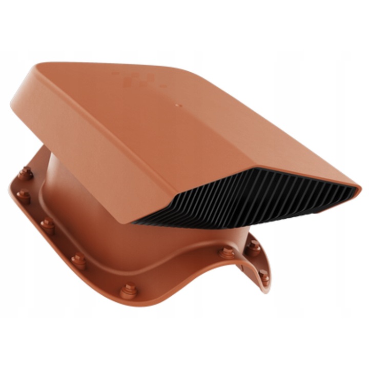 Ventilator polaciowy Krono-Plast, CEGLASTY RAL 8004, 11cm, set complet