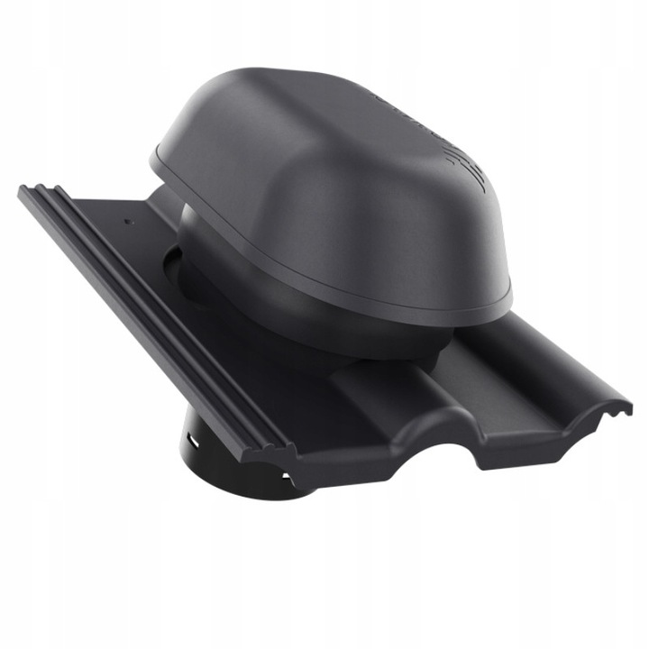 Cos de ventilatie Krono-Plast fi 150mm, grafit, include capac, baza si tub de evacuare