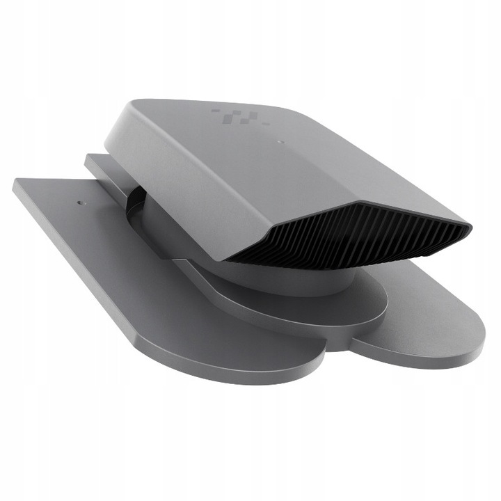 Ventilator polaciowy Krono-Plast, grafit, 11cm, set cu baza de tigla