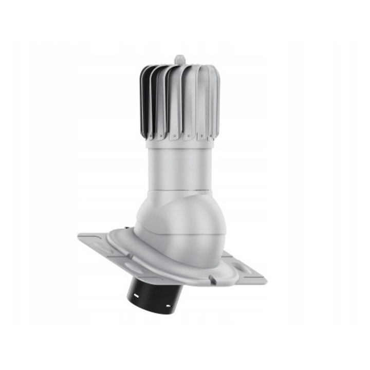 ROTOLINE szellőzőkosár 125 mm, ezüst 9006, univerzális talppal, komplett szett