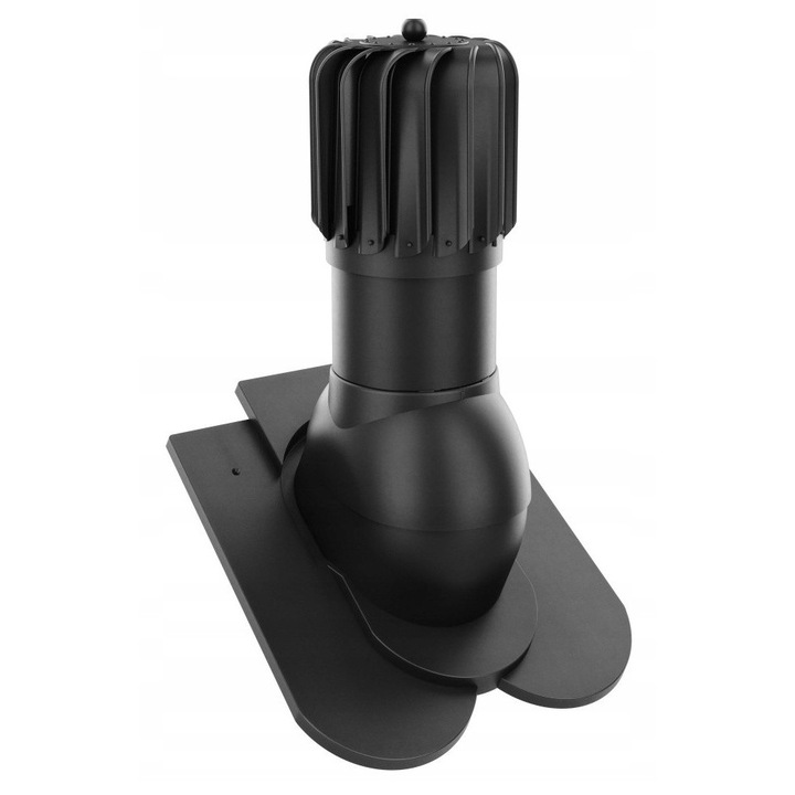 Tetőszellőző, Krono-Plast, DN150mm, fekete, komplett szett
