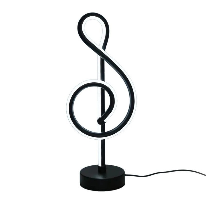 Veioza moderna LED, design spiral, 3 culori, metal si silicon, 5W, pentru birou si dormitor