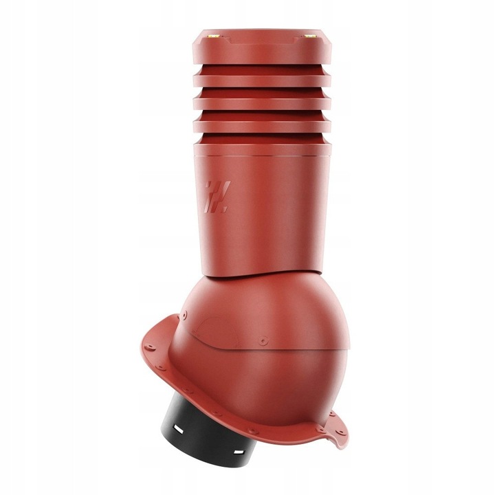 Kominek ventilatie Krono-Plast Ecoline set, fi 125, rosu 3009, pentru acoperisuri metalice