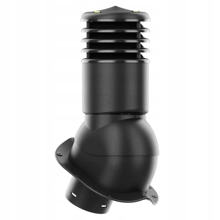 Kominek ventilat Smartline fi150, izolat, negru, set complet