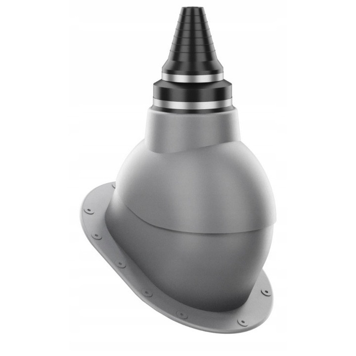 Trecere antena Krono-Plast, grafit 7024, pentru acoperisuri plate, dimensiune 19-90mm, set complet