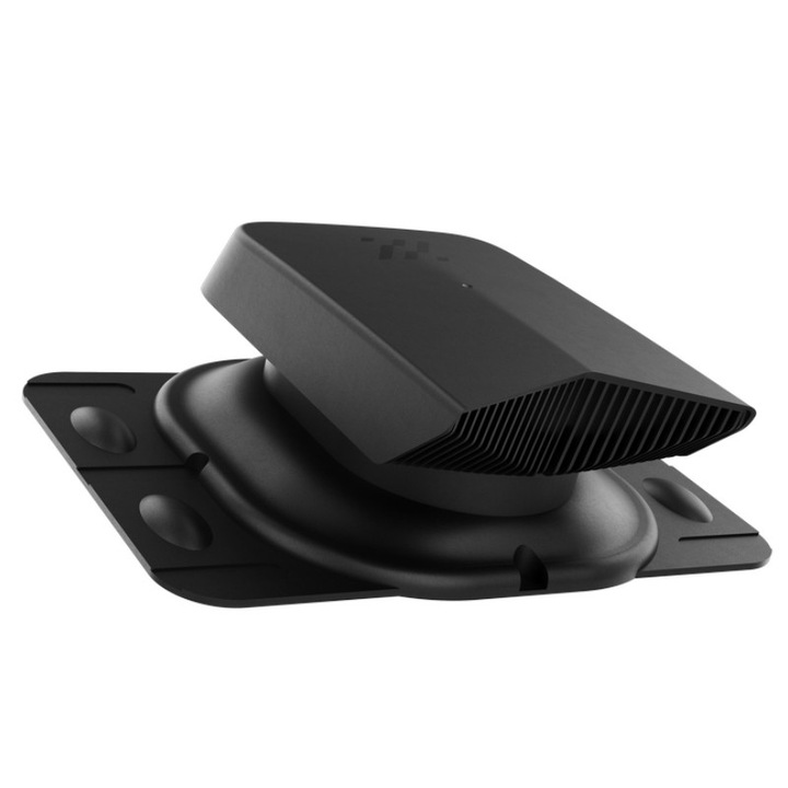 Ventilator polaciowy Krono-Plast, set cu baza universala, negru RAL 9005, dimensiuni 33,7x44cm