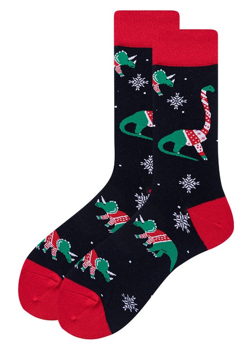 Sosete barbati, festive, colorate, cu modele de Craciun, set de sosete confortabile