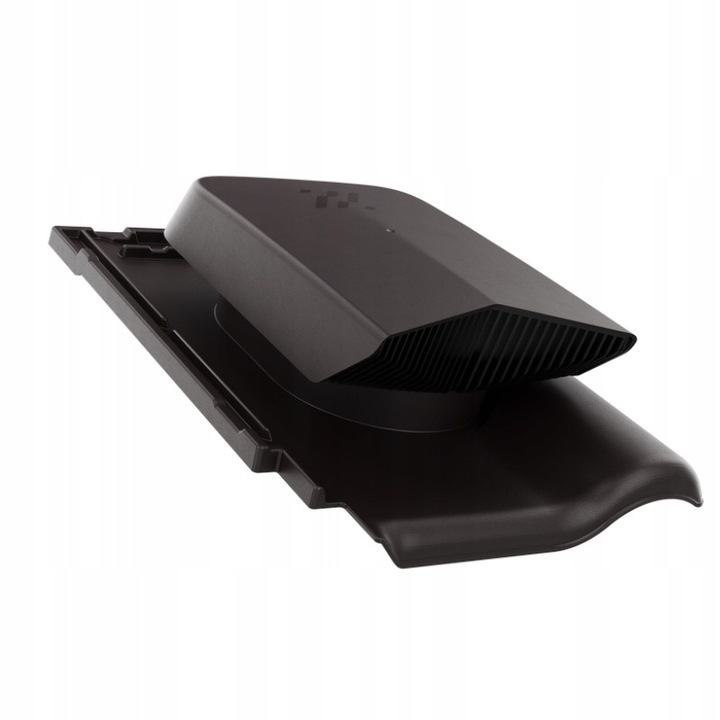 Ventilator polaciowy Krono-Plast ALEGRA 9, ciemnbraun, set cu baza de tigla, 11cm