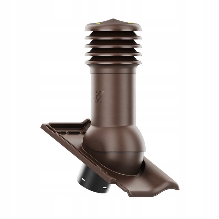 Componente acoperis, HIVENT, 150 mm, set cu nivela, baza pentru tigla Rubin 9V, culoare brown angoba, 480 mm