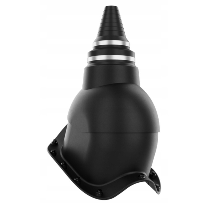 Accesoriu antena Krono-Plast, set trecere reglabila, negru RAL 9005, dimensiune 19x90mm