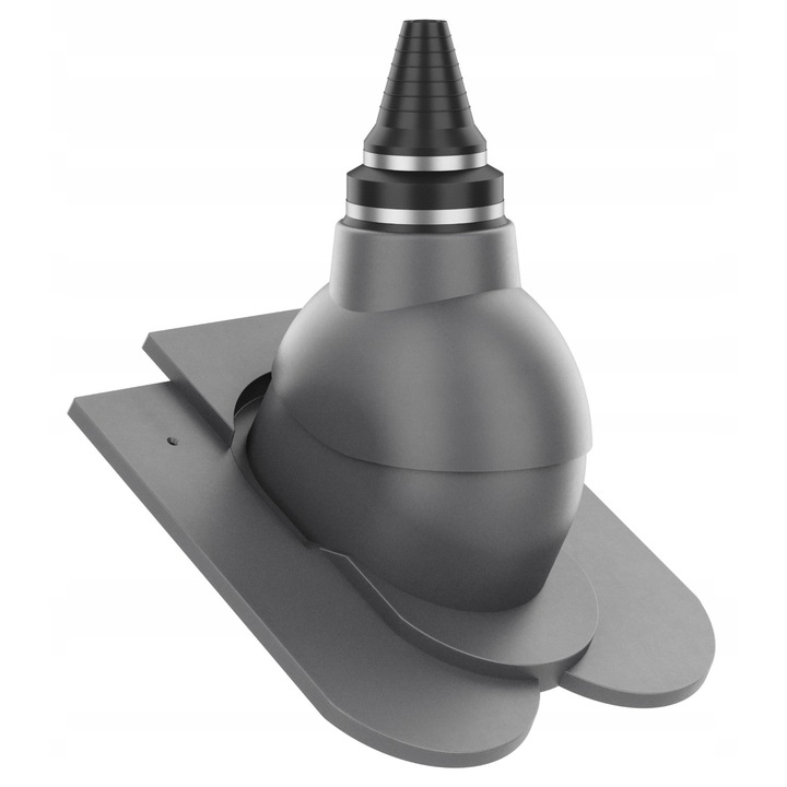 Prajire antena, Krono-Plast, grafit, set cu baza si capac din cauciuc, dimensiuni 420x360mm