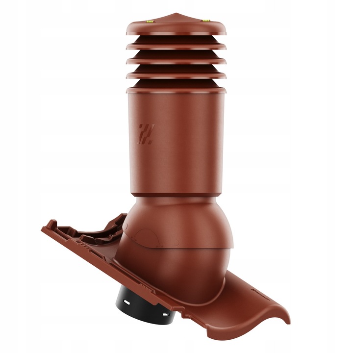 Completare set cominek ventilare KRONO-PLAST HIVENT 125mm, pentru tigla ROBEN MILANO MIEDZIANA ANGOBA, 480mm, polipropilena, cu niveluri