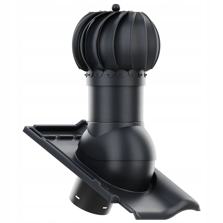 Kominek ventilatie rotativ Krono-Plast 125 mm, antracit, set complet