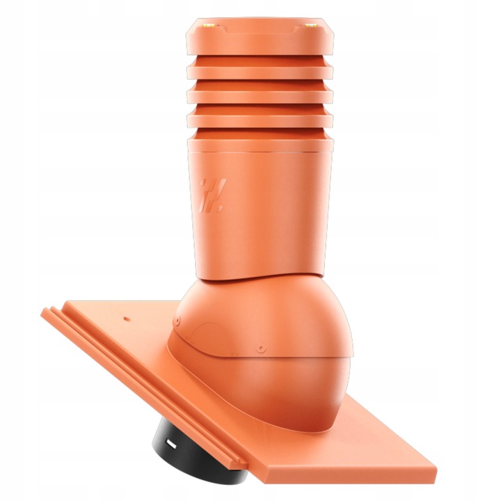 Kominek ventilator ECOLINE PREMIUM, 150 mm, pentru tigla NELSKAMP PLANUM, cu niveluri, baza inclusa, culoare caramizie