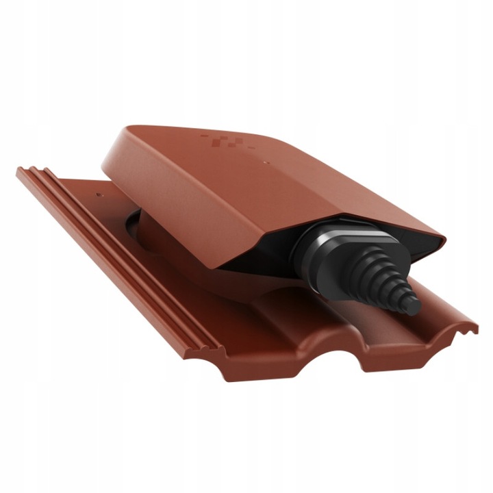 Prajire solara cu baza pentru MONIER BRAAS ROMANSKA, 11cm, culoare castan, set complet