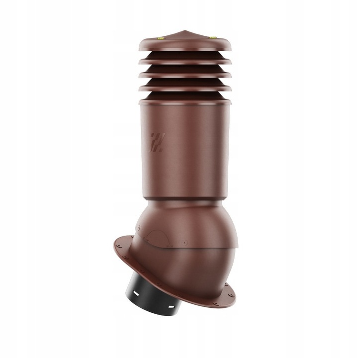 Kominek wentylacyjny HiVent 125 mm, Krono-Plast, izolație poliuretan, culoare BRAZ, set complet