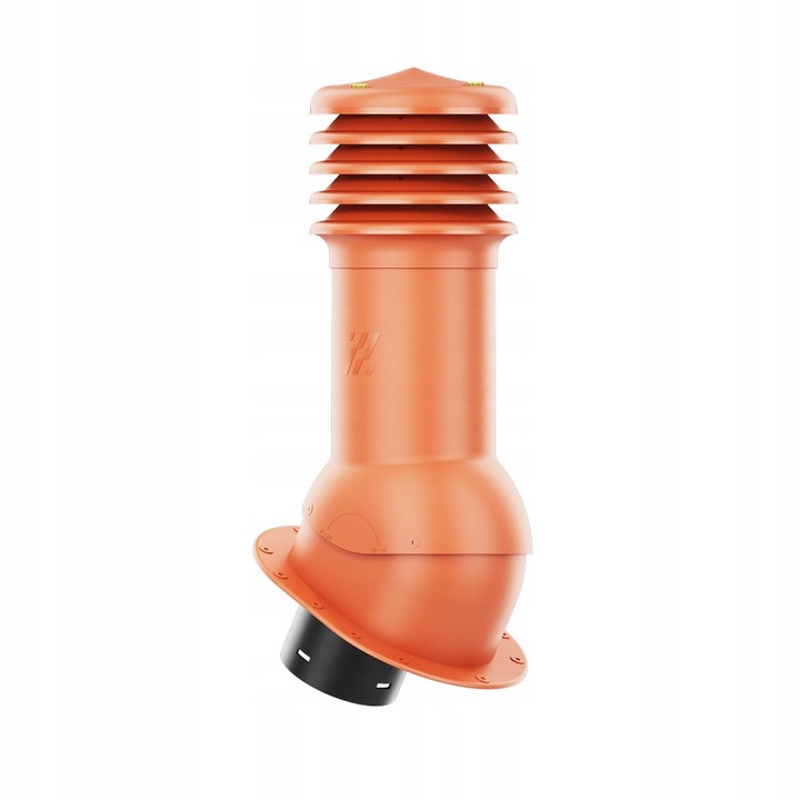 Componente pentru acoperis, HiVent, 125 mm, Ceglasta, set cu niveluri si baza cu garnitura butilica