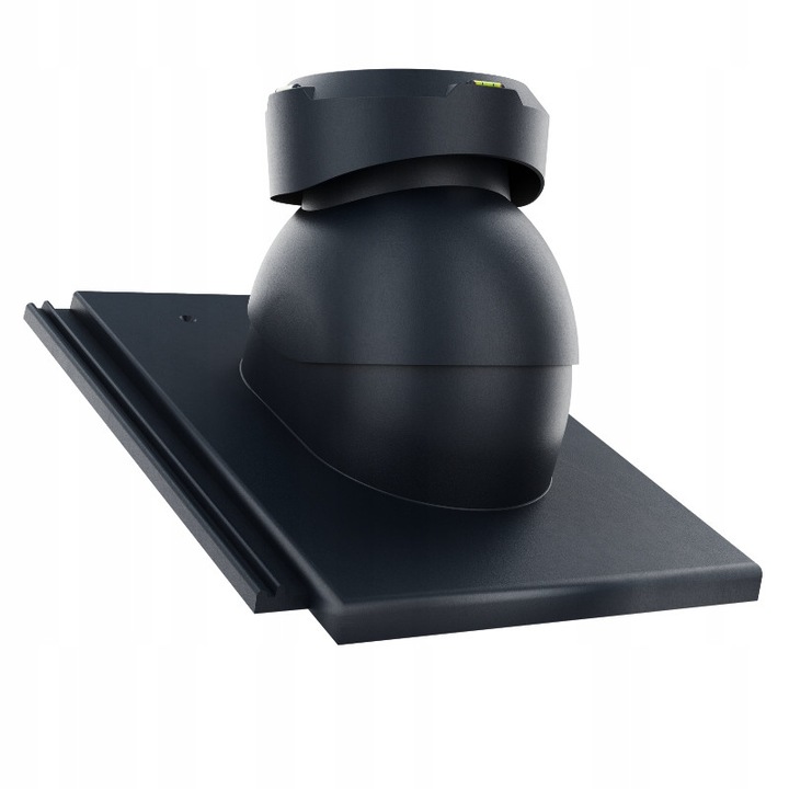 Combinat de ventilare canalizatie KRONO-PLAST, fi110, granit mat, 420x332mm, set complet