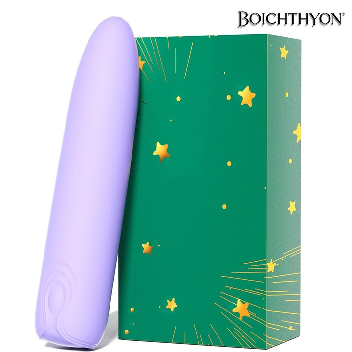 Vibrátor Golyó, Boichthyon®, 10 rezgésmód | Teljesen vízálló és ultra-csendes (35dB) | Újratölthető mini klitorális vibrátor | Nőknek és pároknak egyaránt alkalmas, Lila