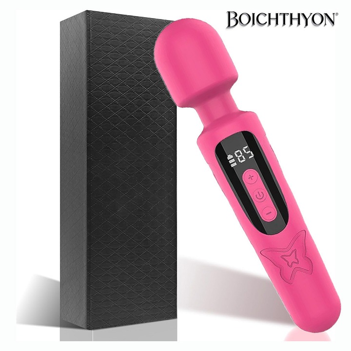 Boichthyon® Vibrátor Pálca nőknek, 30 erős rezgésmód, digitális kijelző, orvosi szilikon, USB újratölthető, csendes, vízálló, test- és intim masszázs