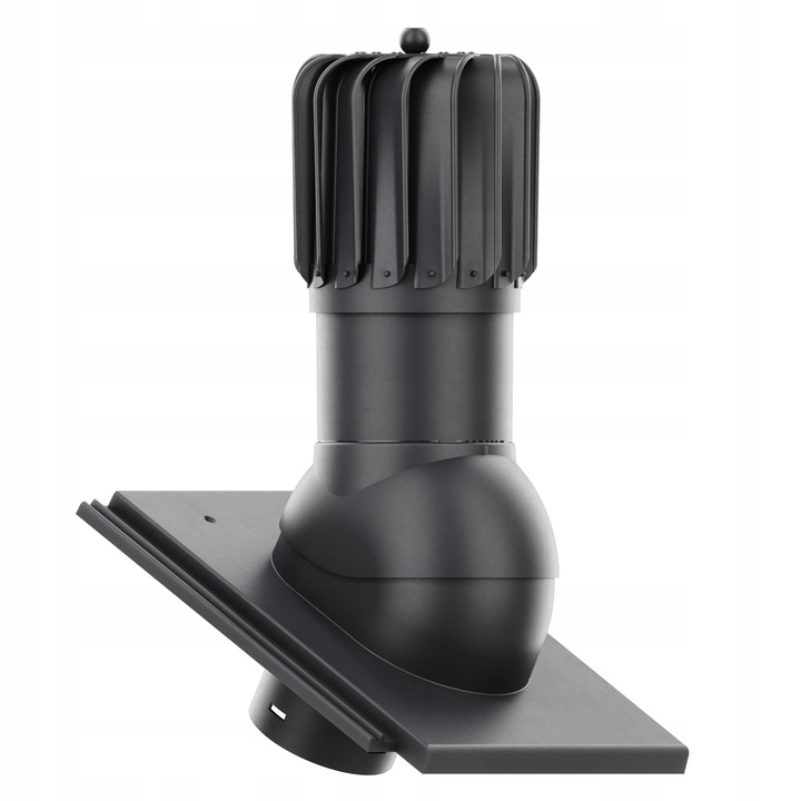 Kihúzott ROTATÍV szellőzőkosár 125 mm, Krono-Plast, grafit, komplett készlet