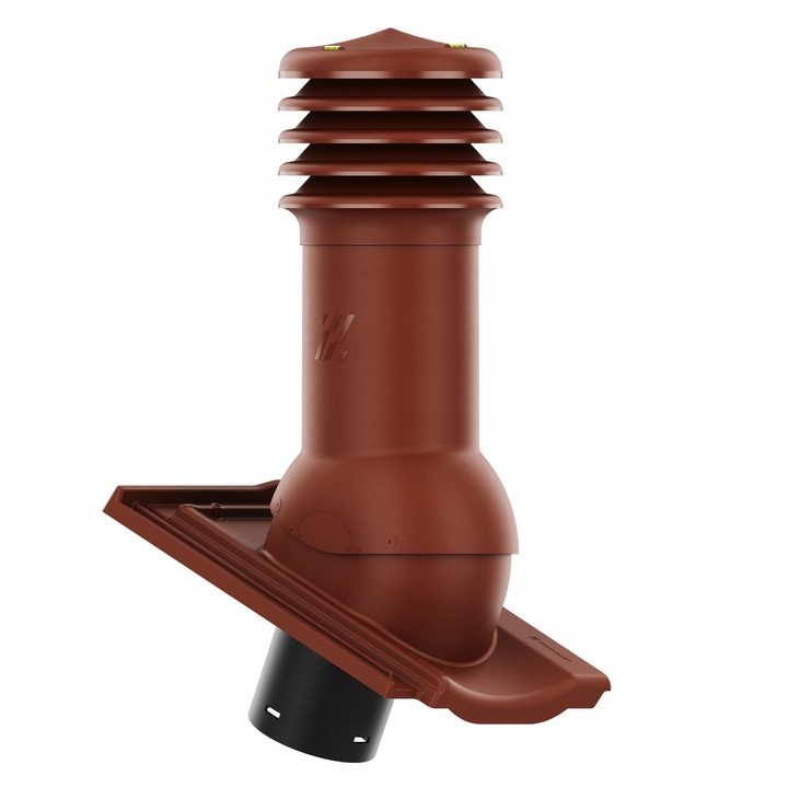 Ventilator de acoperis KRONO-PLAST HIVENT 125mm, pentru tigla ceramica TONDACH STODO CONTITION 12, 480mm, polipropilena stabilizata UV