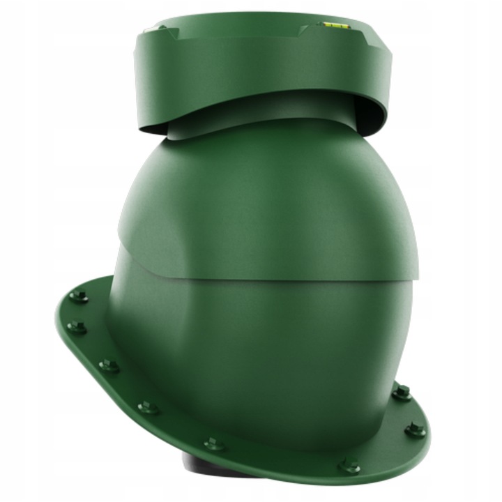 Комин вентилатор за канализация fi110 комплект, Krono-Plast, зелен RAL 6020, 322x240mm