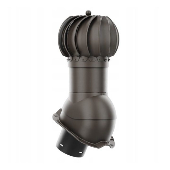 Krono-Plast forgó tetőventilátor, gömb alakú fi125 TRAPEZ T18 SÖTÉTBARNA 8019