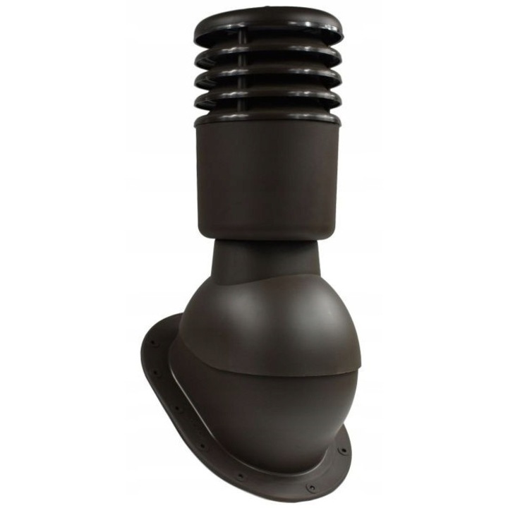 Kominek Ventilatie Izolat SmartLine 125mm, Culoare Ciemna Bronz RAL 8019, Set Complet