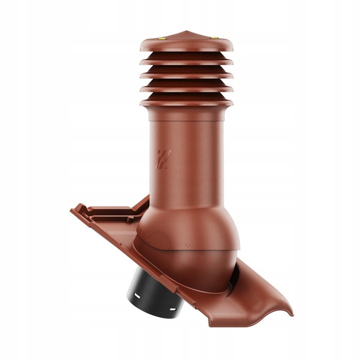 Completare set kominek ventilare HIVENT 125 mm, Krono-Plast, pentru tigla Monza KASZTAN ANGOBA, inaltime 480 mm, polipropilena stabilizata UV