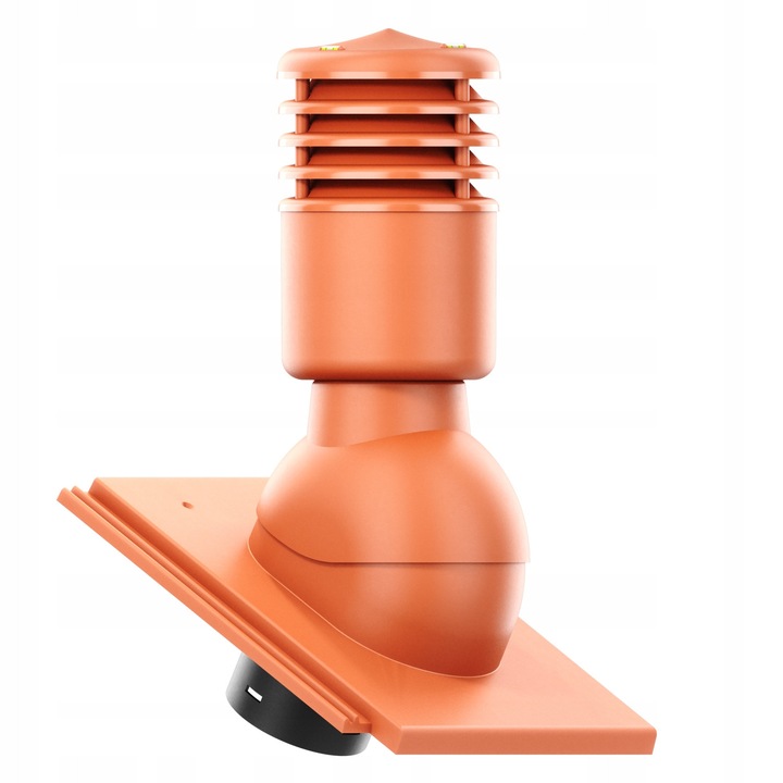 Szigetelt SMART szellőzőkémény 125 mm, Krono-Plast, BRAAS TEGALIT cseréphez, matt téglavörös, 420x330mm