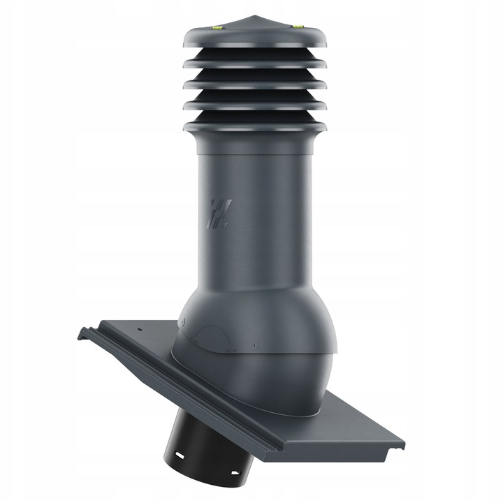 Completare set kominek ventilare HIVENT 150mm, Krono-Plast, pentru tigla Benders Carisma, 480mm, antracit