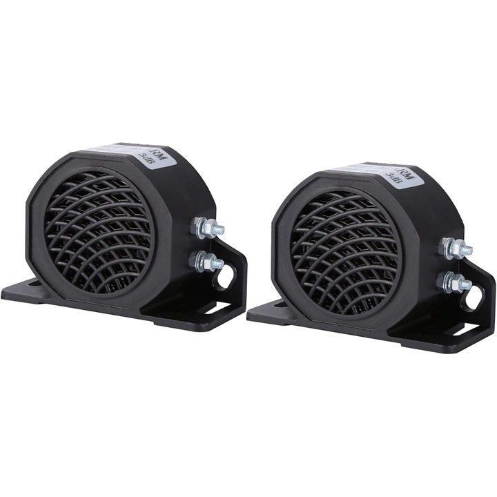Tolatóradar teherautókhoz, 110 decibel, vízálló, 12V/24V, két darab, fekete