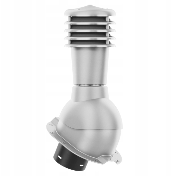 Cos ventilator neizolat SMARTLINE 125 mm, set complet, culoare: gri deschis