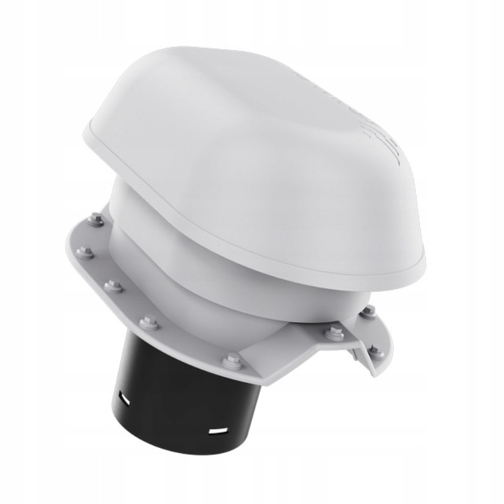 Combinat de ventilare sanitara Krono-Plast, fi 150mm, gri RAL 7036, set complet