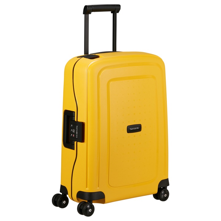 Troler Samsonite S Cure 55 cm, verde lămâie, material ABS