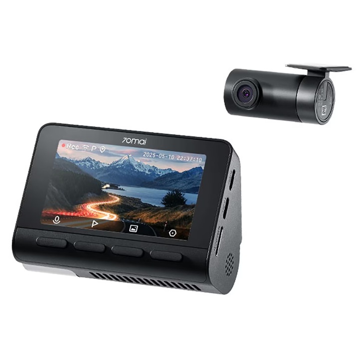 Cameră video auto duală 70mai A800SE-1-4G, 4K, Wi-Fi, GPS, Negru, Set