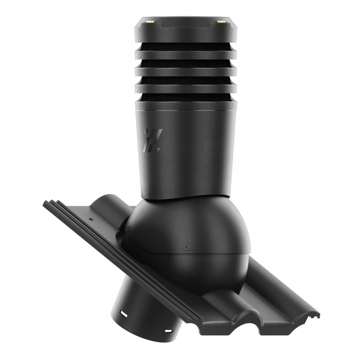 Kominek ventilator ECOLINE PREMIUM, Krono-Plast, 150 mm, negru, set complet cu niveluri si instructiuni de montaj