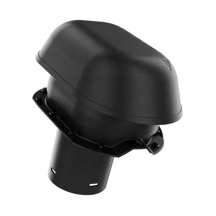Combinat sanitar Krono-Plast, fi 150mm, negru RAL 9005, set complet cu capac, baza si tub de evacuare
