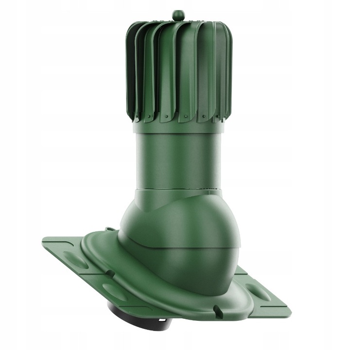 Hosszított ROTATÍV szellőzőkosár 125 mm, RAL 6020 zöld, komplett szerelőkészlet